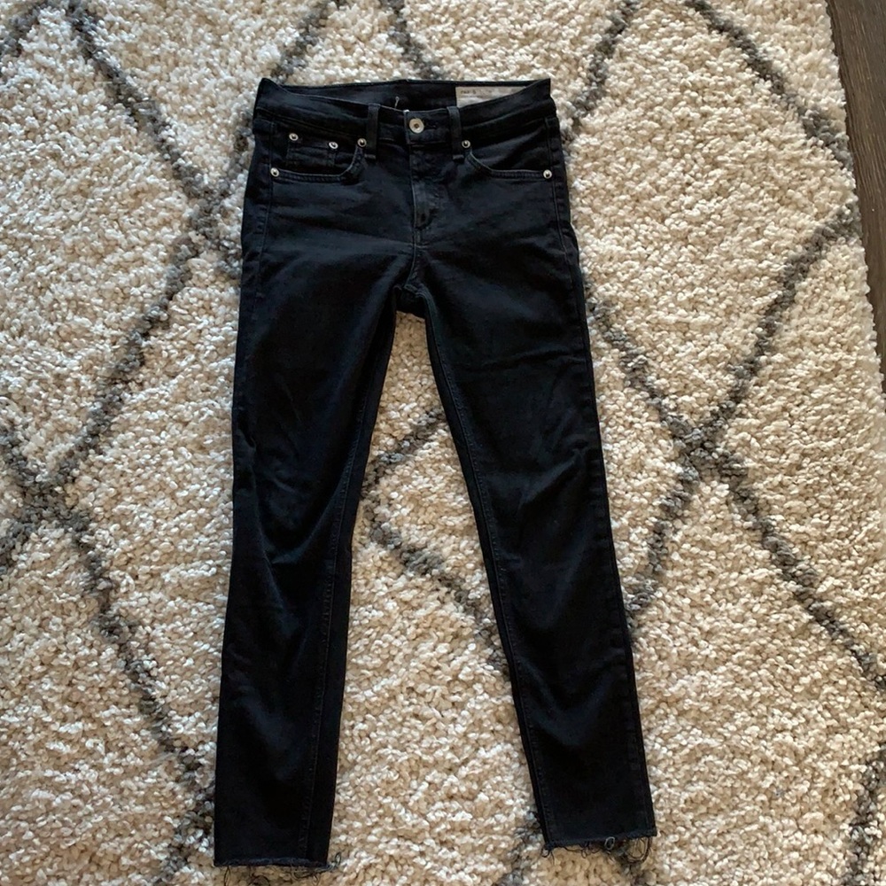 Women’s Rag & Bone Black Ankle Skinny Jeans - 26